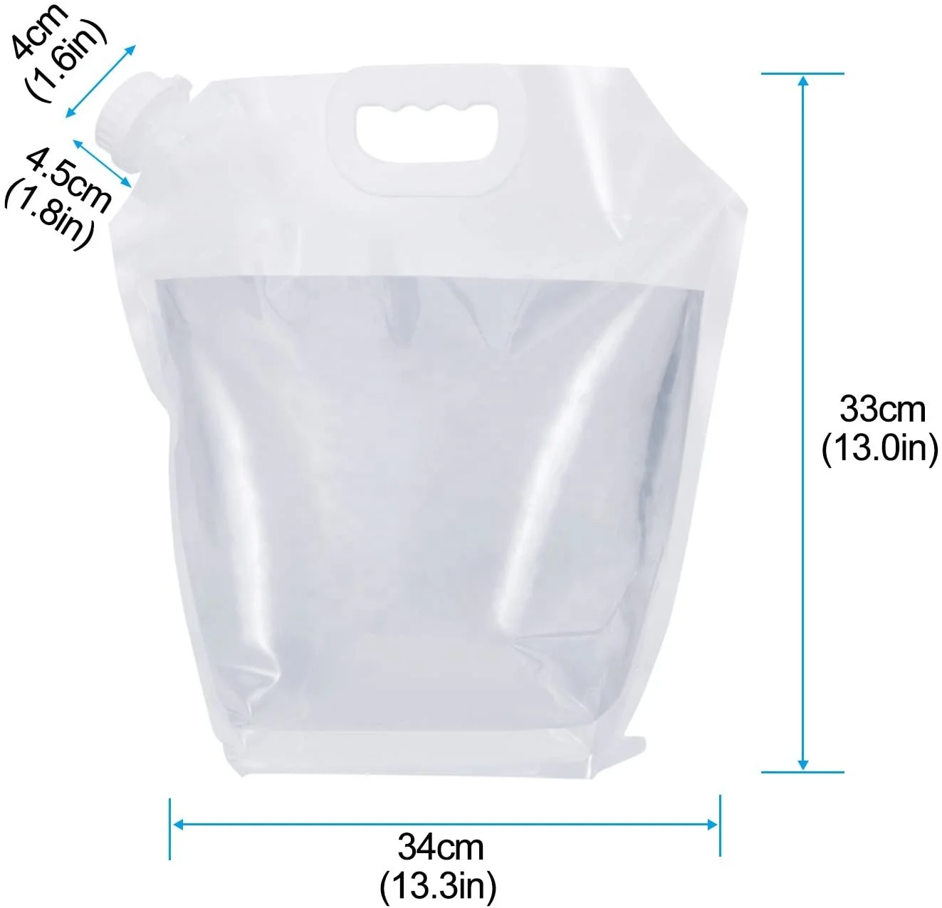 Clear Collapsible Water Tank Container Plastic Carrier Portable Water Tank Lightweight Space Saving Outdoor Folding Water Bag