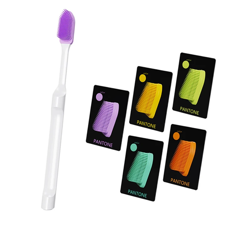 Wholesale reusable custom toothbrush stainless steel handle travel toothbrush food grade tpu nano toothbrush