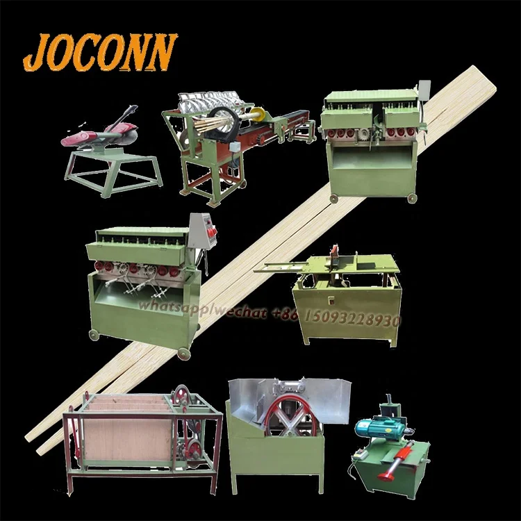 Small scale automatic wood chopstick making machine Double round Chopsticks Making Machine