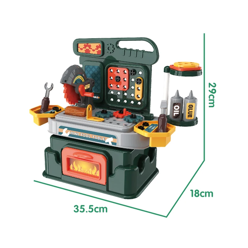 Mini Multifunctional Plastic Tool Play Kit Unisex Workman Pretend Toys for Kids Interesting Kids Tool Sets