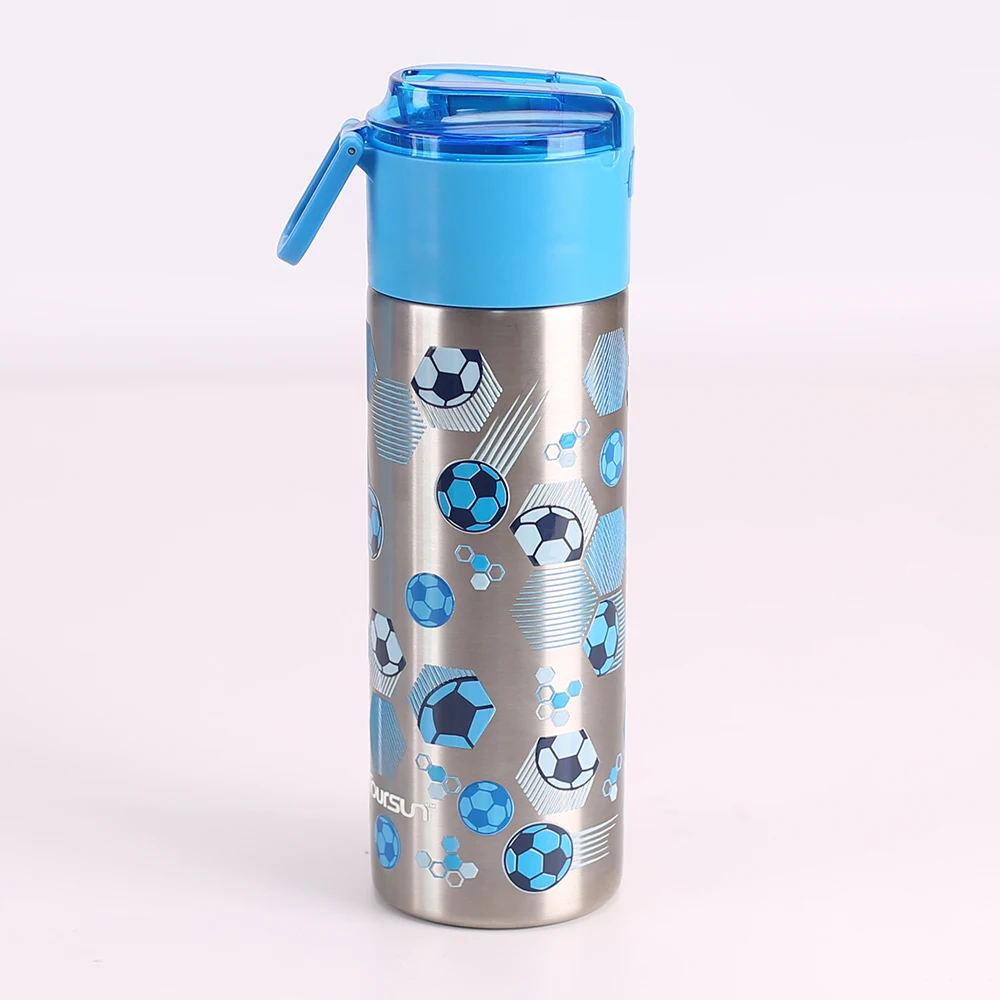 490ml Toursun stainless steel customized color 3D printing hot selling  sport logo water bottle for adults