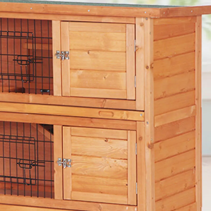 2 storey Weatherproof Indoor Outdoor Wooden Bunny Rabbit Hutch Cat Shelter Guinea Pig House  pet cages