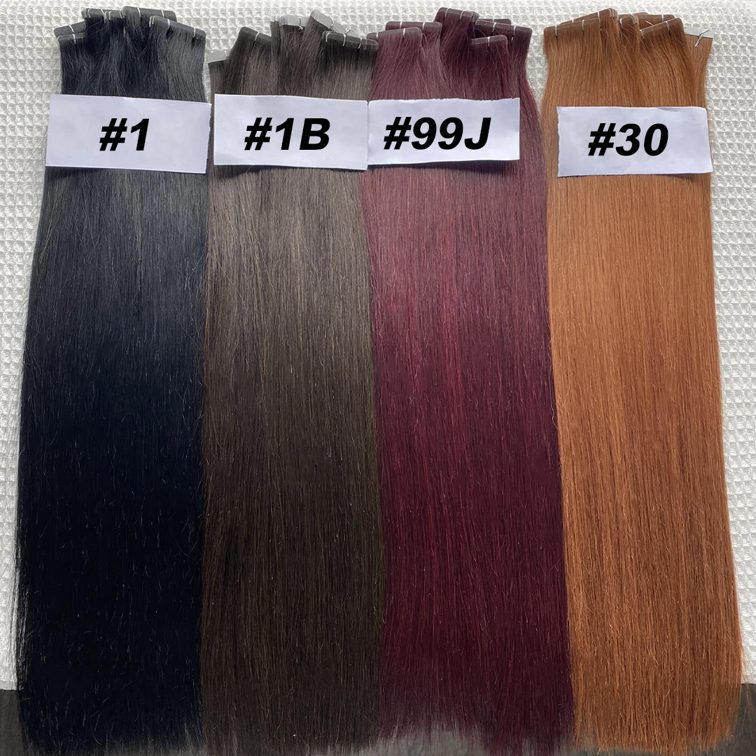 100% Virgin Cuticle Remy Hair Maintains Full Grip Thinner Softer And Seamless Slimline Tape Hair Extensions