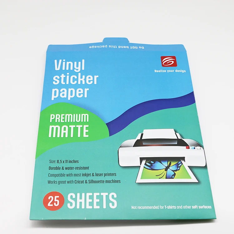 Printable label sticker full sheets compatible with inkjet laser printer waterproof A4 vinyl adhesive paper