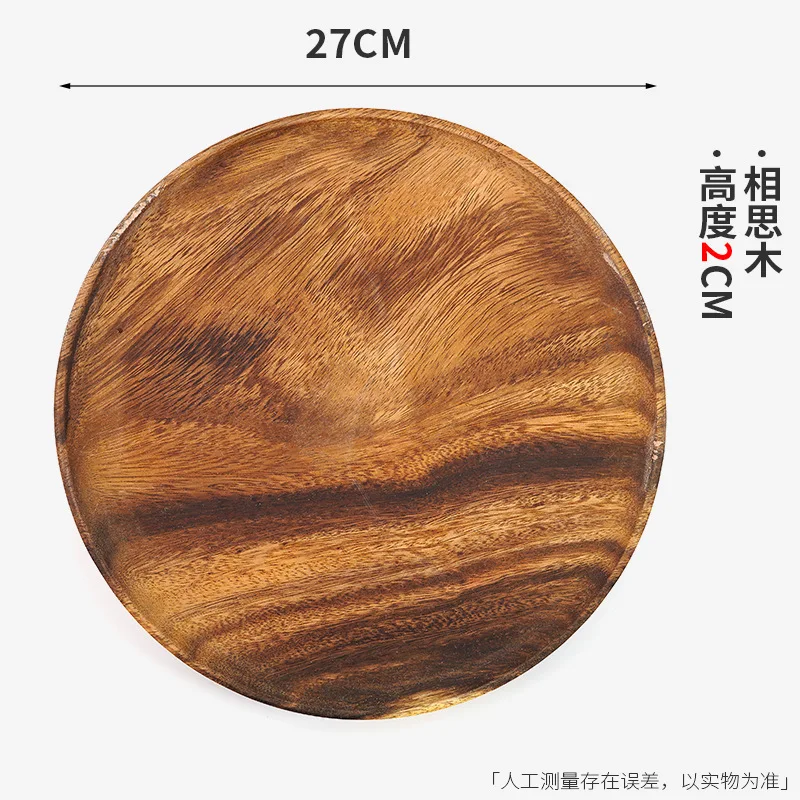 Hot Selling Wood Tableware Set Family Dining Plate Salad Bowl Italian Noodle Board Kitchen Supplies Handcrafted Wooden Tableware