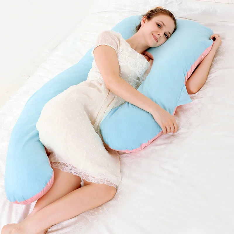 
wholesale newborn baby nursing side sleeper support U shape body oversized pregnancy maternity pillow 