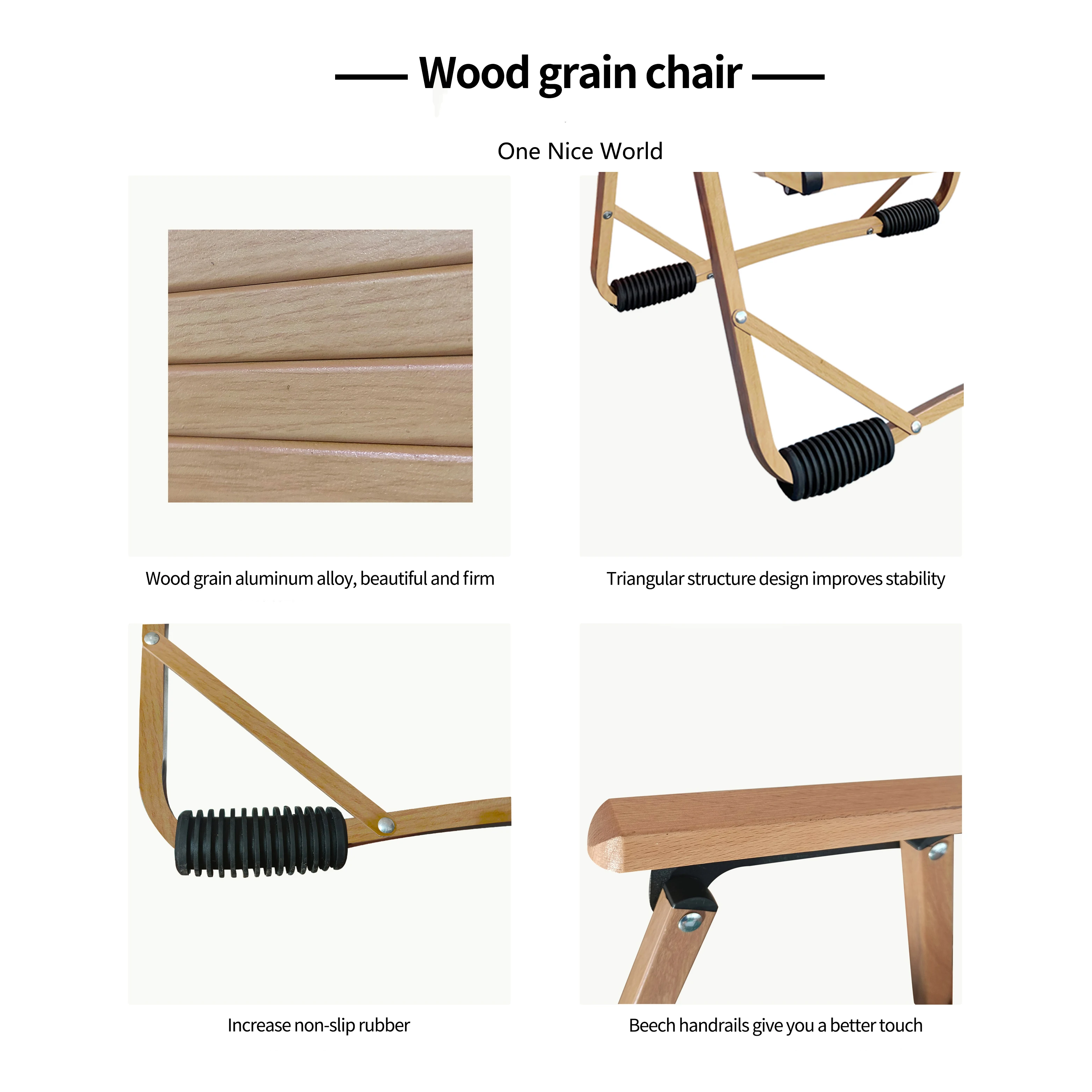 Outdoor furniture wood kermit chair  aluminum portable folding camping chair