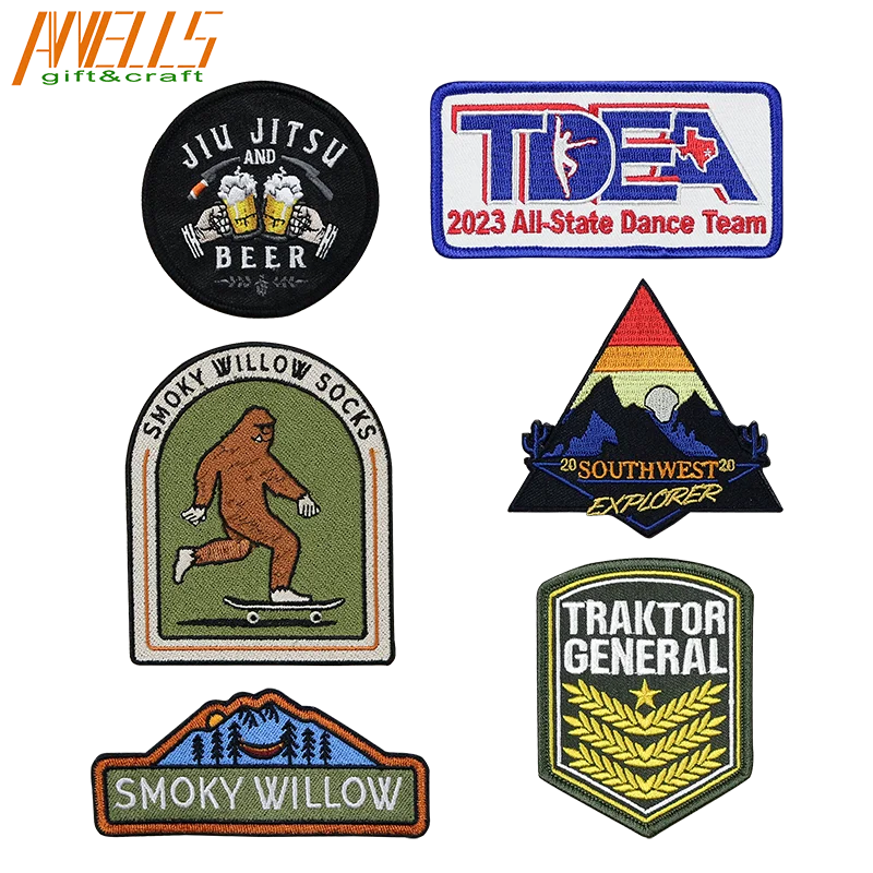 Large Custom Personalised Alphabet 3D Cool  Back  Blank Black Rocker Embroidered Badges Patches For Embroidery Wholesale