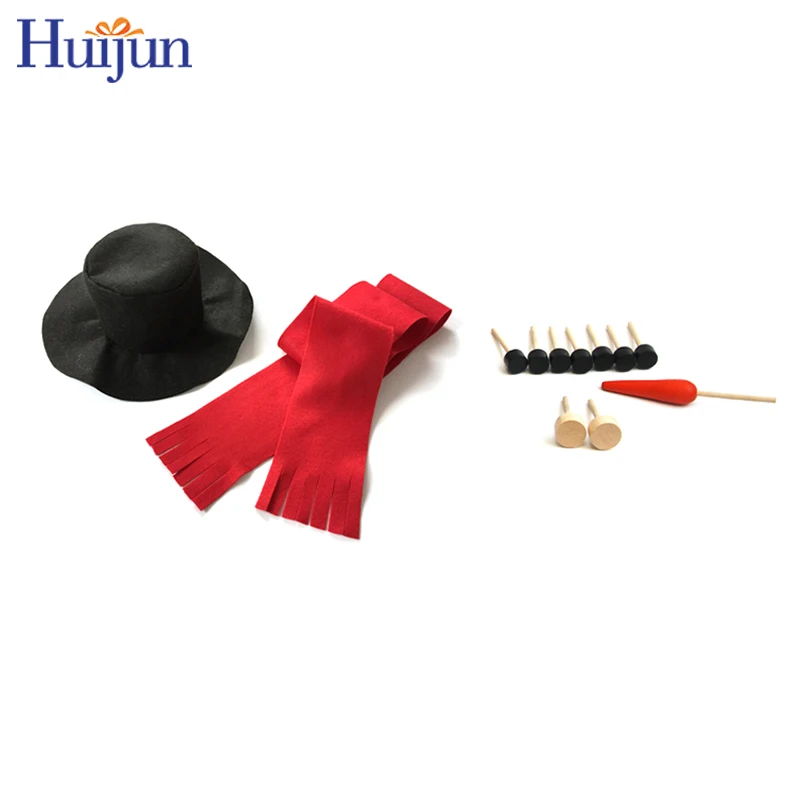 Build a Snowman Wooden DIY Snowman Kits Winter Outdoor Activity Environmentally Friendly Toy For Kids Snowman Dressing Kit