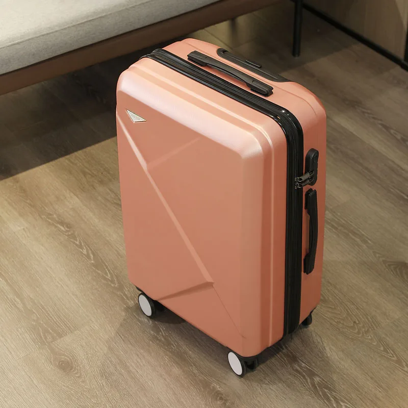 Rose Gold Custom Abs Portable Luggage Bag Travel Luggage Wholesale Carry Hand Luggage Suitcase