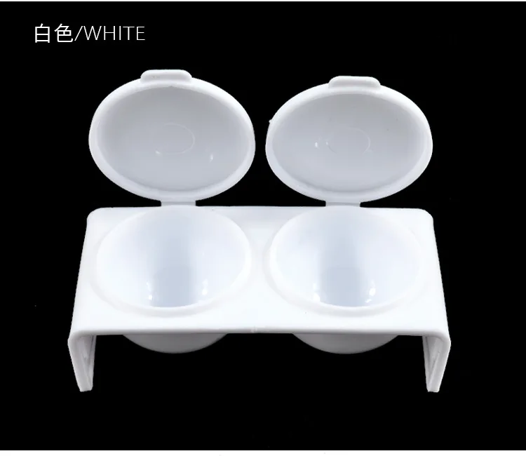 Double Hole Nail Wash Pen Cup Clean Gel Polish Brush Dappen Dish With Cover Acrylic Liquid Plastic Crystal Cup Manicures Tools