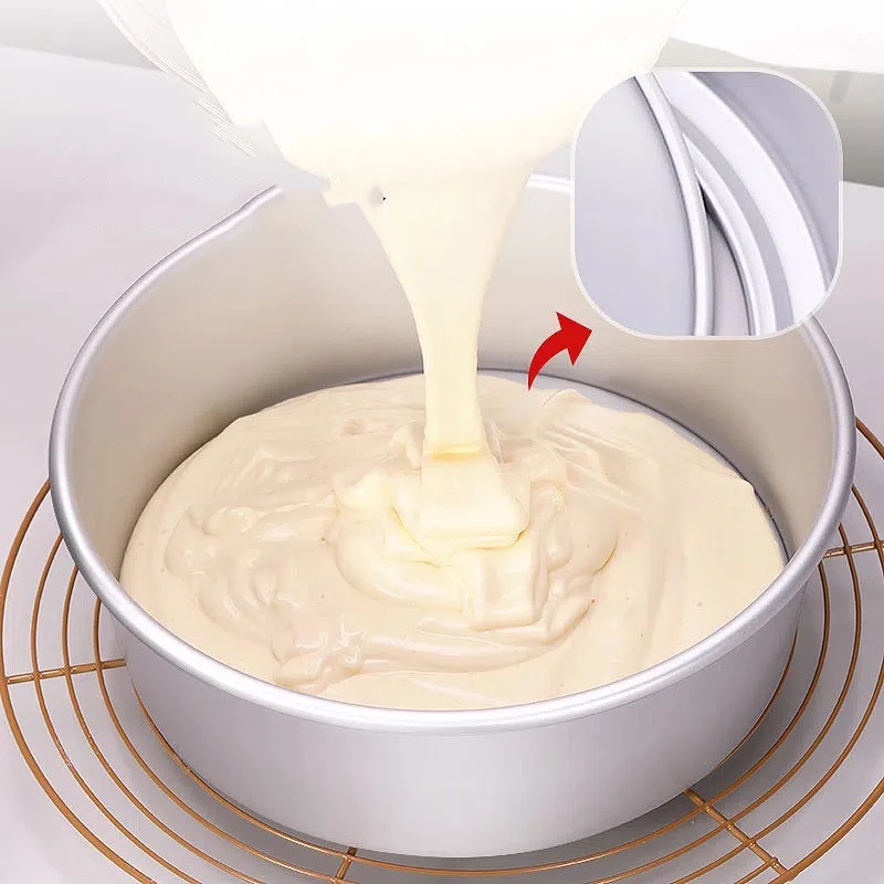 Wholesale Kitchen Aluminum Alloy Nonstick Baking Pan Circular Drop Bottom Cake Mould Baking Tray