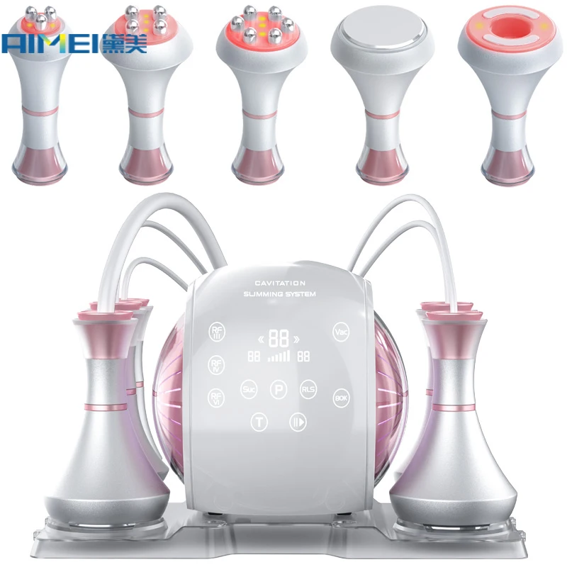 6 In 140K 80K Vacuum Cavitation System Tripolar RF Body Slimming Sculpting  Machine Lipo Laser  Equipment