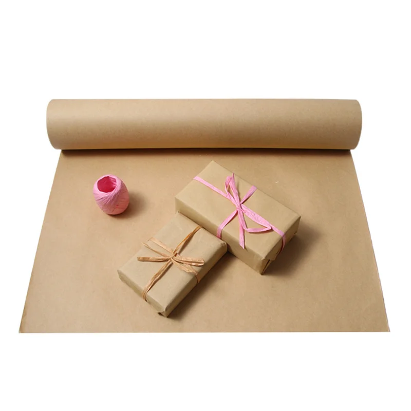 Factory Direct Sale Custom Gift Wrapping Paper Brown Kraft Paper Roll