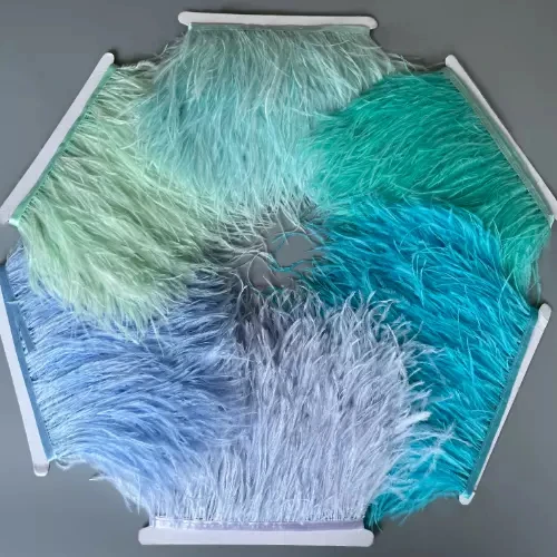 13-15cm Best Price Dyed Ostrich Feather Fringe Trim Lace For Garment Decoration Apparel Decor