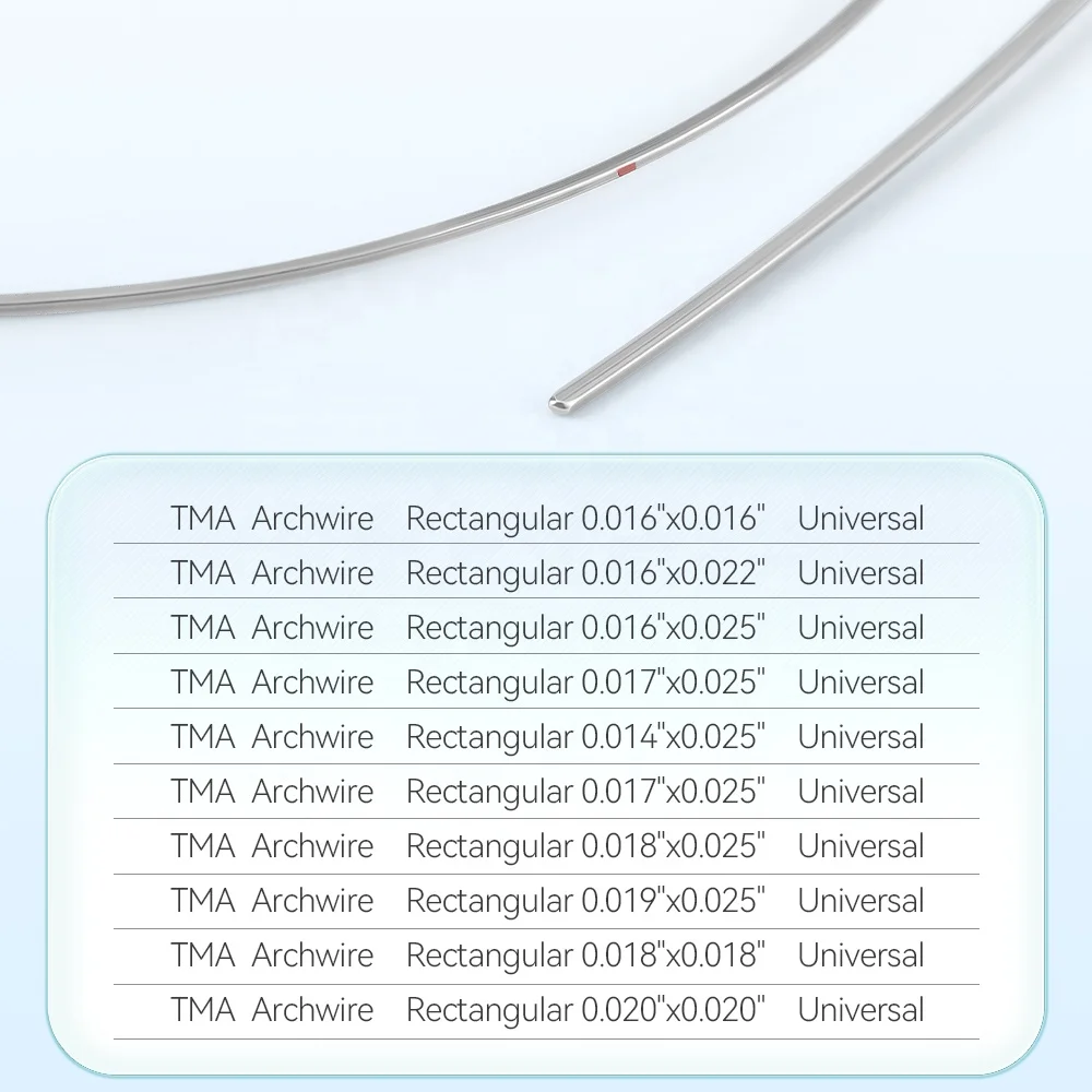 Dental Tma-Titanium Molybdenum Alloy Square Rectangular Form Orthodontic Arch Wires