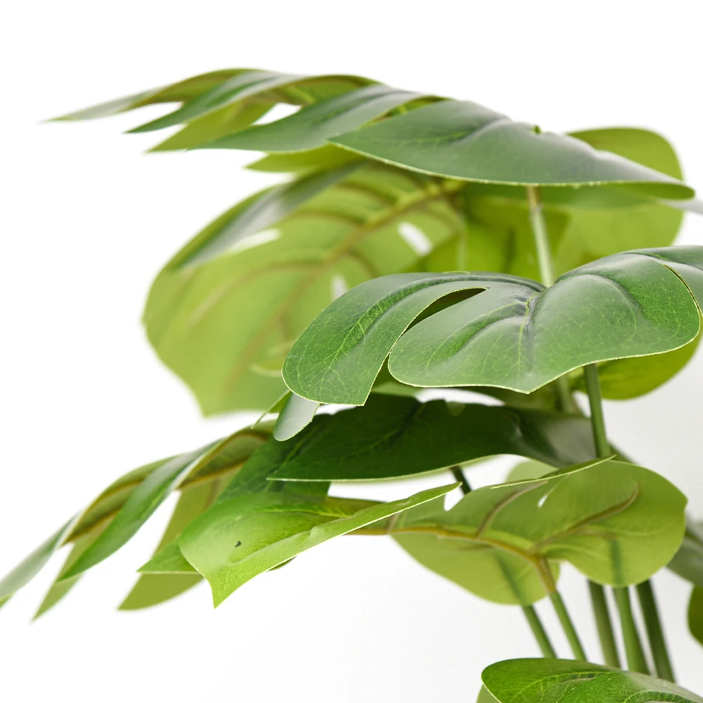 PEVA material 60cm 90cm high outdoor indoor decor artificial monstera leaves tree