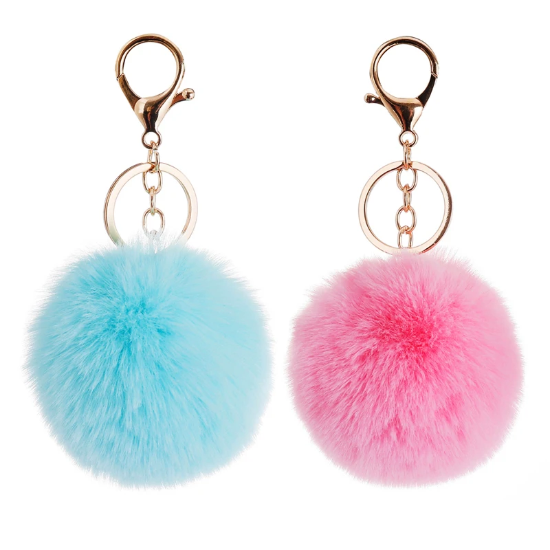 Односторонний многослойная короткая юбка высокого качества пушистыми помпонами брелок