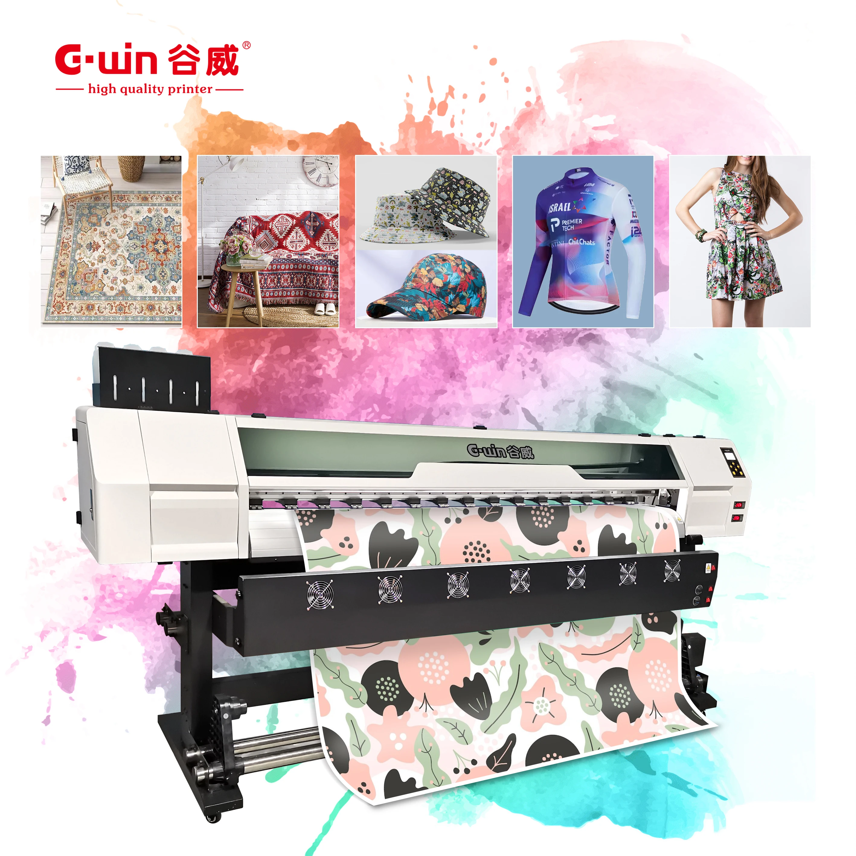 Gwin 1800mm Best Automatic Grade Sublimation Printer and Heat Press for Paper Transfer for Clothes