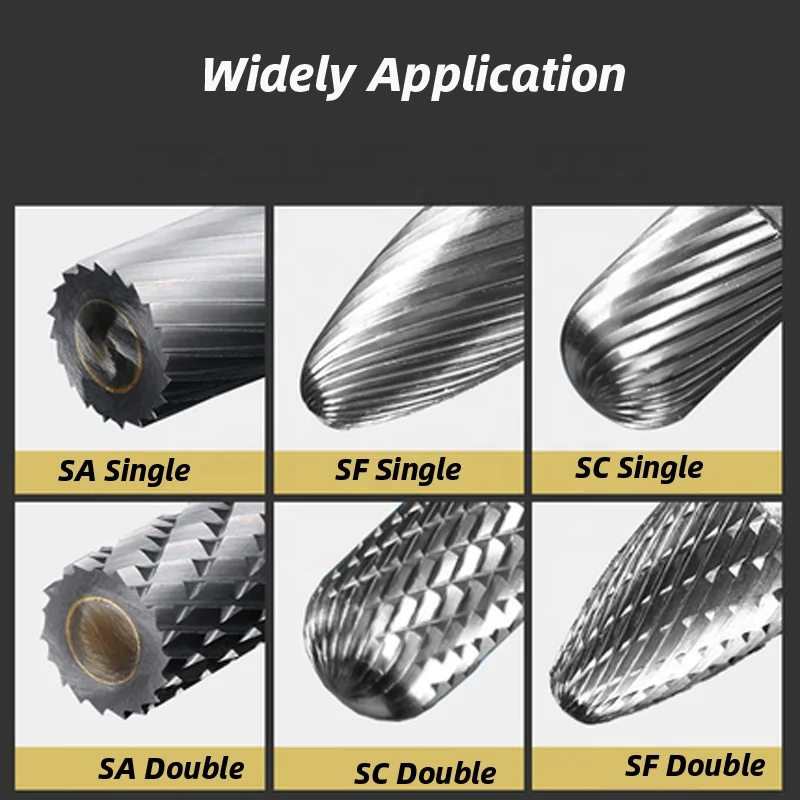 OEM High Quality Wood Cutter Power Tools Carbide Burr Wholesale Tungsten Carbide Rotary Burr