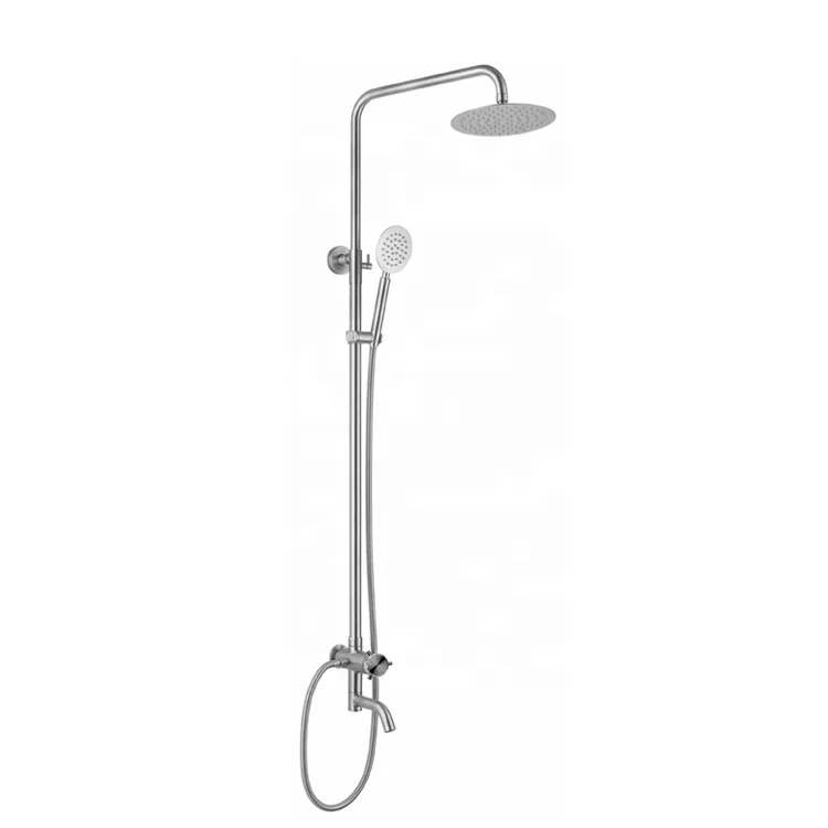 Handle bathtub and shower faucet stainless steel shower faucet brushed wholesale economical single cold shower set style