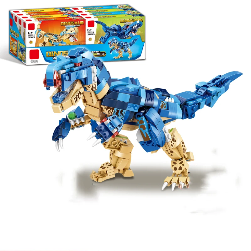 Dinosaur World 4 in 1 Puzzle Building Blocks Sets Bricks Educational DIY Parts Toys For Children