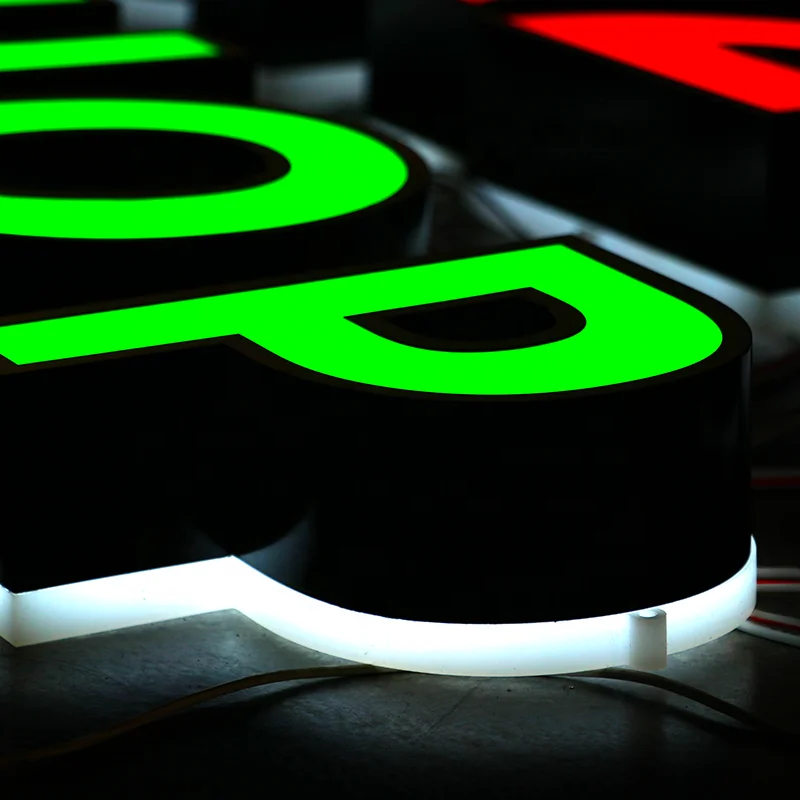 Ezd Custom shop front signs outdoor wall mounted custom 3d logo sign front light led channel letter sign for smoke shop