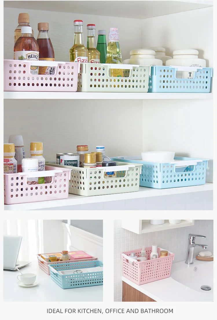 6  plastic storage basket drawer