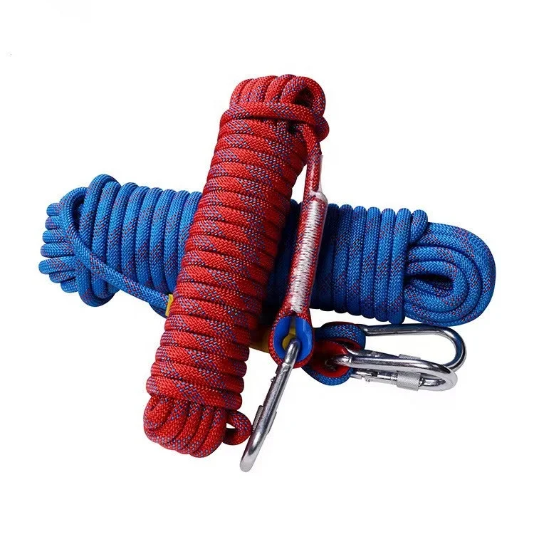 Factory price High Quality Hiking Rescue Fire Escape Rope 10mm 12mm  14mm 16mm 18mm 20mm Rock Safety Rope  Climbing Rope