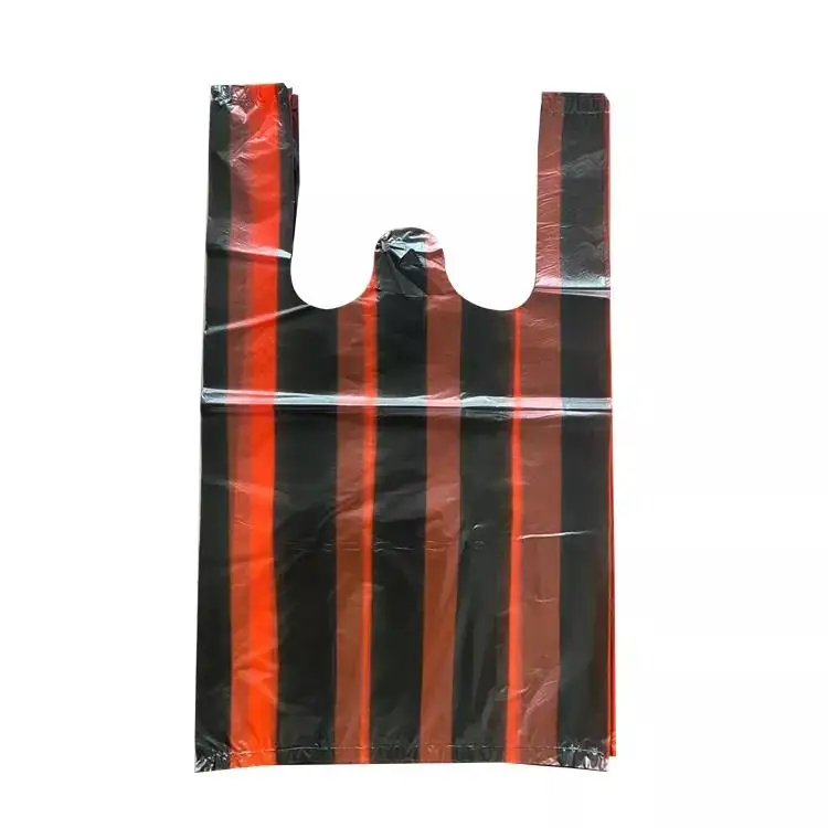 sac plastique pour livraison t shirt plastic black shopping bag custom logo