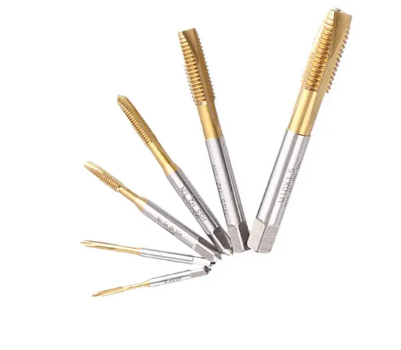 HSS 6542/M35/M42 Titanium Coated M2-M30 Spiral Point Tap HSS-E Tap Drill Bits Thread HSS Machine Tap
