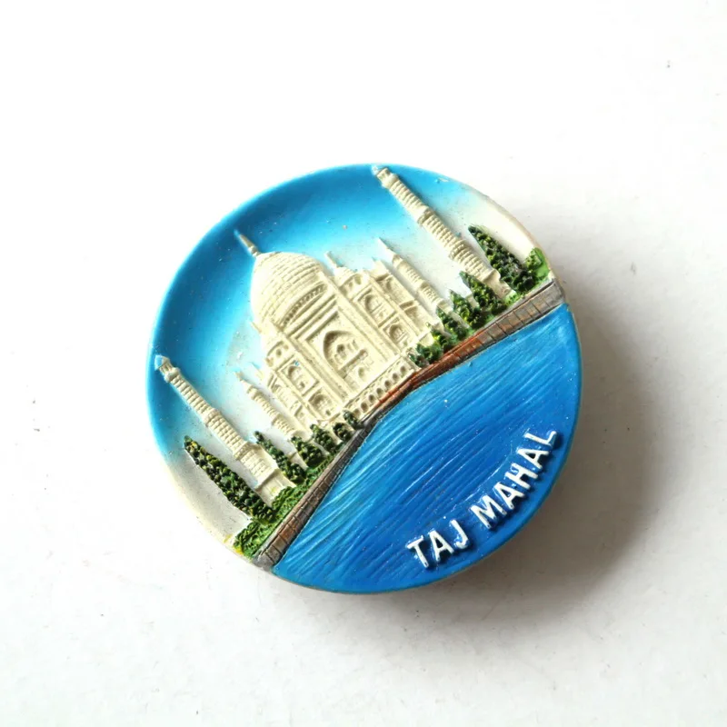 Wholesale custom design Algiers Hercegovina Taj Mahal tourist souvenir handmade resin fridge magnet