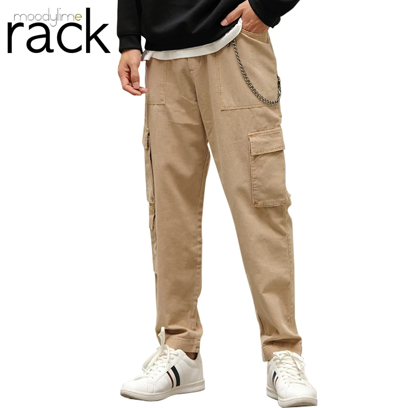 
moodylimerack Mens Cargo Pants Harajuku StreetwearJoggers men Utility trouser 