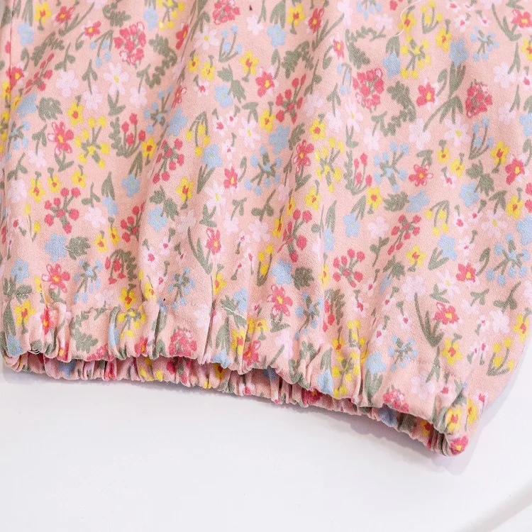 Korean Style Boutique Spring Autumn Kids Blouses Long Sleeve Flower Floral Print Princess  Baby Girl Shirt