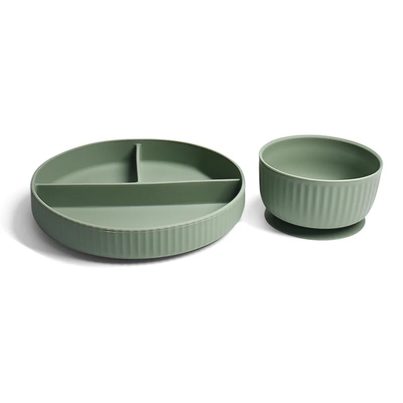 Legenday Baby Feeding Bowl Set Food Grade Silicone Plate Suction Bowl Feeding Bpa Free Baby Plate Baby Bowl