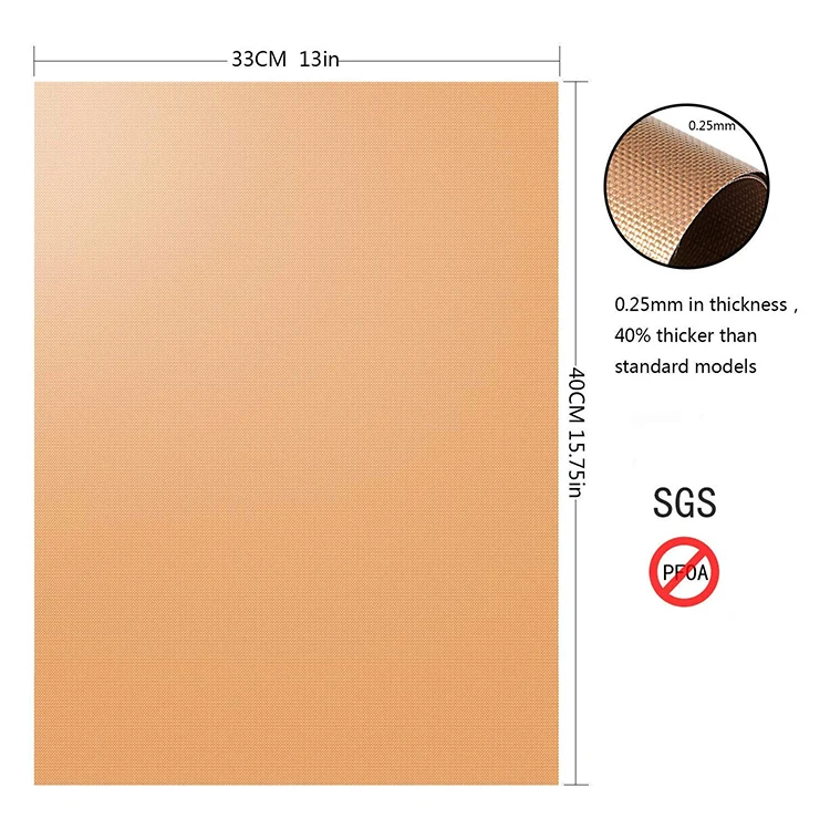 Hot Heavy Duty Heat Resistance Non Stick As Seen On Tv Large 2 Copper Grill Mats