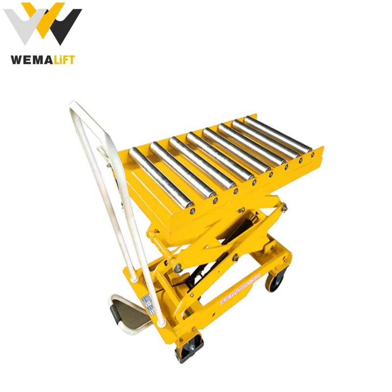 Roller Table scissor lift hydraulic  scissor lift table double scissor manual lifter