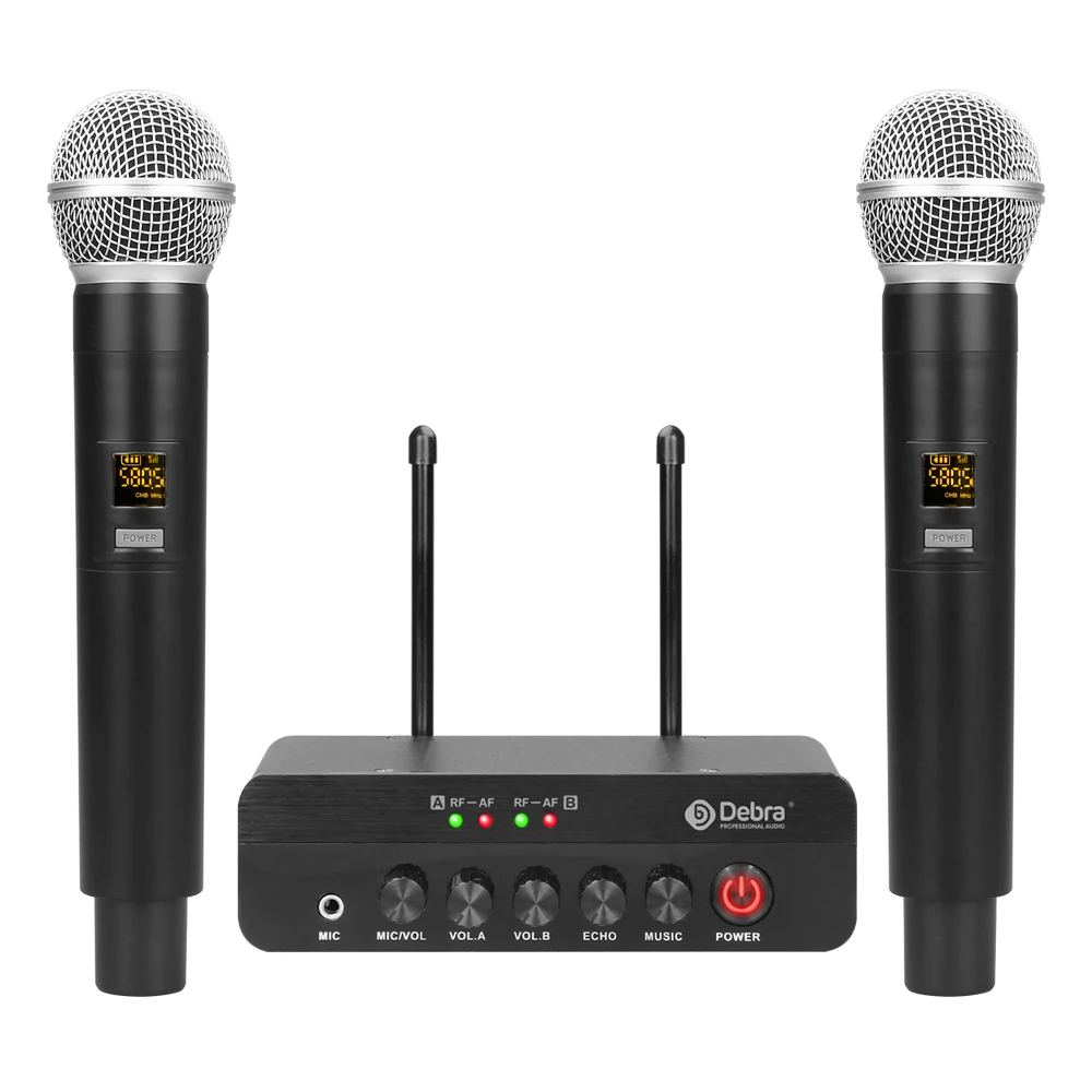 Handheld UHF Wireless Microphone ,Microphone System with Mini Receiver for Karaoke Singing Machine, Home KTV Set, Meeting