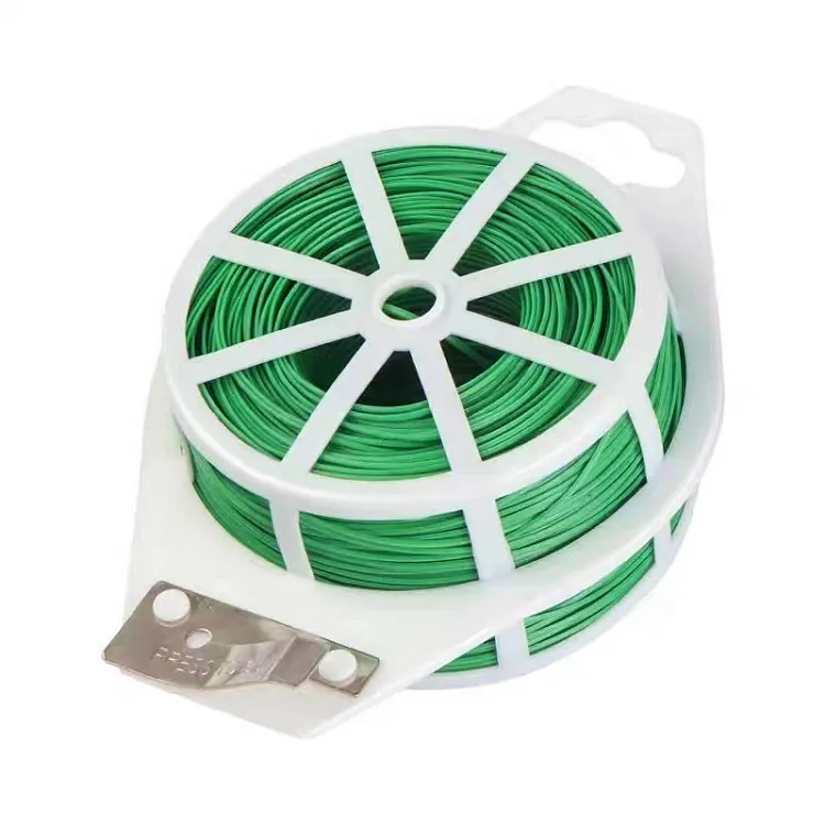 PVC twist ties with cutter plastic coated metal tie wire garden wire