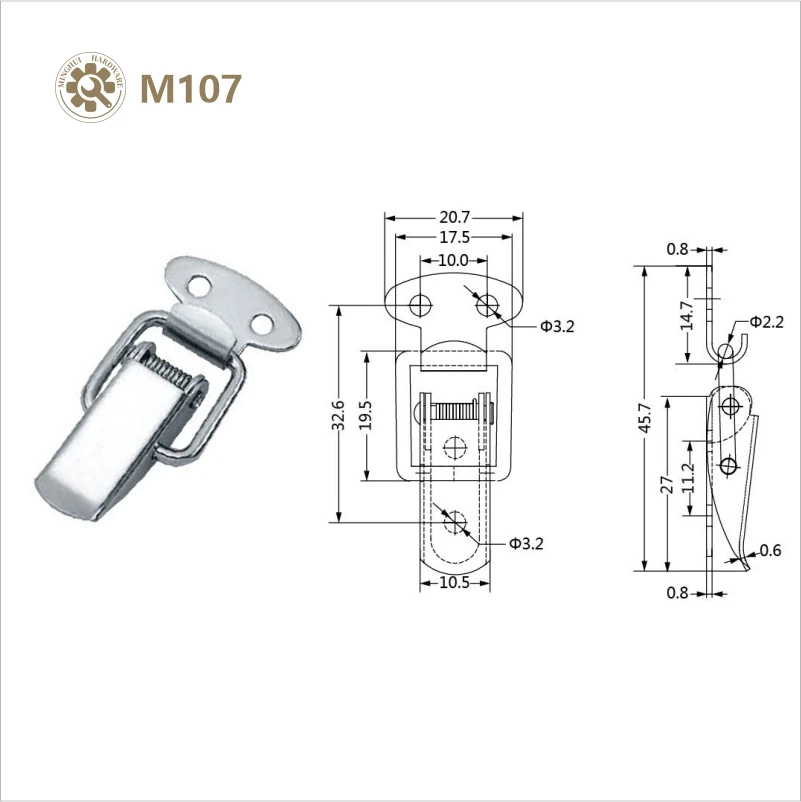 Industrial small size stainless steel latch