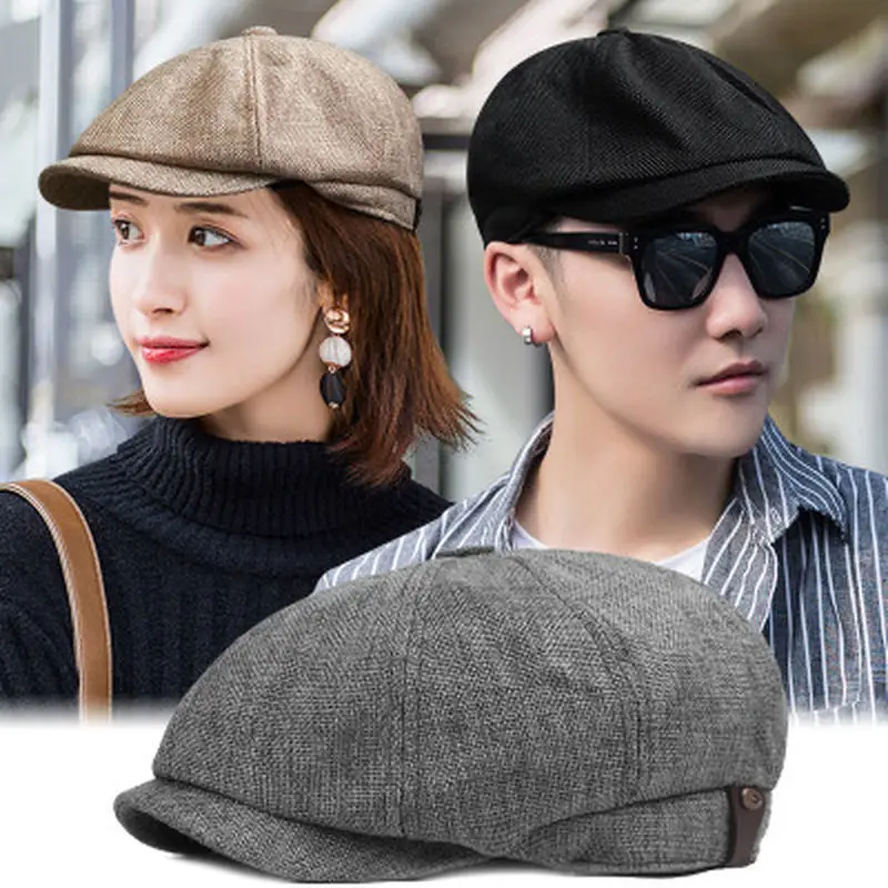 2021 оптовая продажа Новая Кепка Newsboy Ретро берет шляпа для мужчин Дикие повседневные шляпы унисекс дикие Восьмиугольные кепки