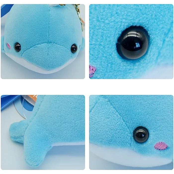 Y350 Cute Plush Keychain Cartoon Animal Toy Backpack Decoration Accessories Pendant for kids schoolbag Plush Dolphin Keychain