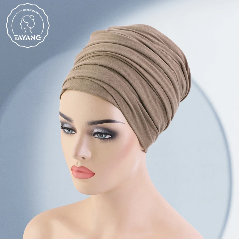 Low MOQ Amazon Hot Selling Solid Color African Print Head Wraps For Women Custom Headband Spa Head Wrap