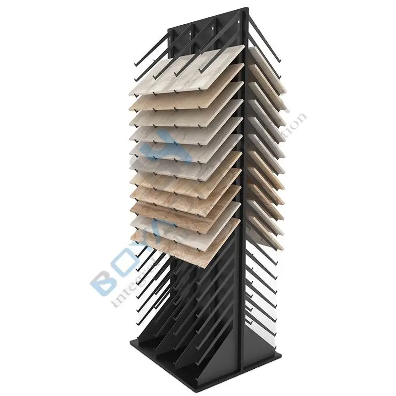 New Design Outdoor Advertising Tile Wooden Floor Display Standing For Exhibition