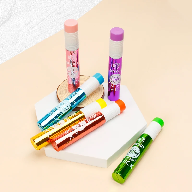 Luckylily New Design Colored Pencil Tube Mascara Wholesale Waterproof Mascara Curling Thick For Daily Life