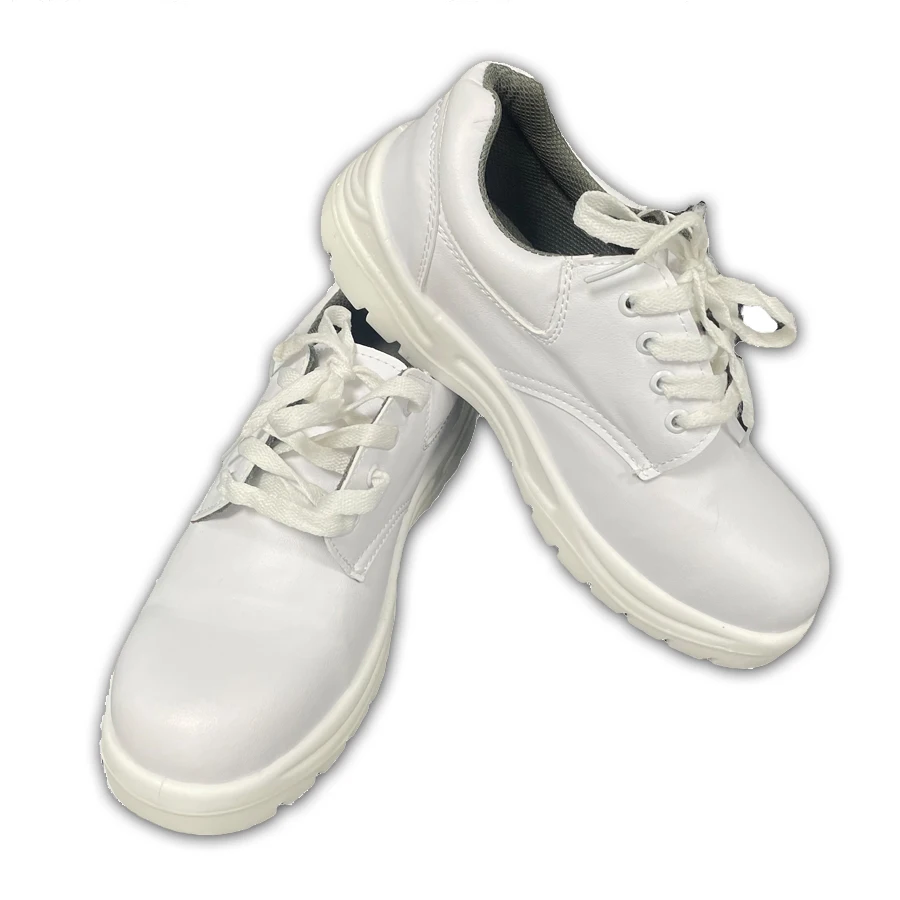 White Steel Toe PU Sole Industrial ESD Working Antistatic Cleanroom Safety Shoes With