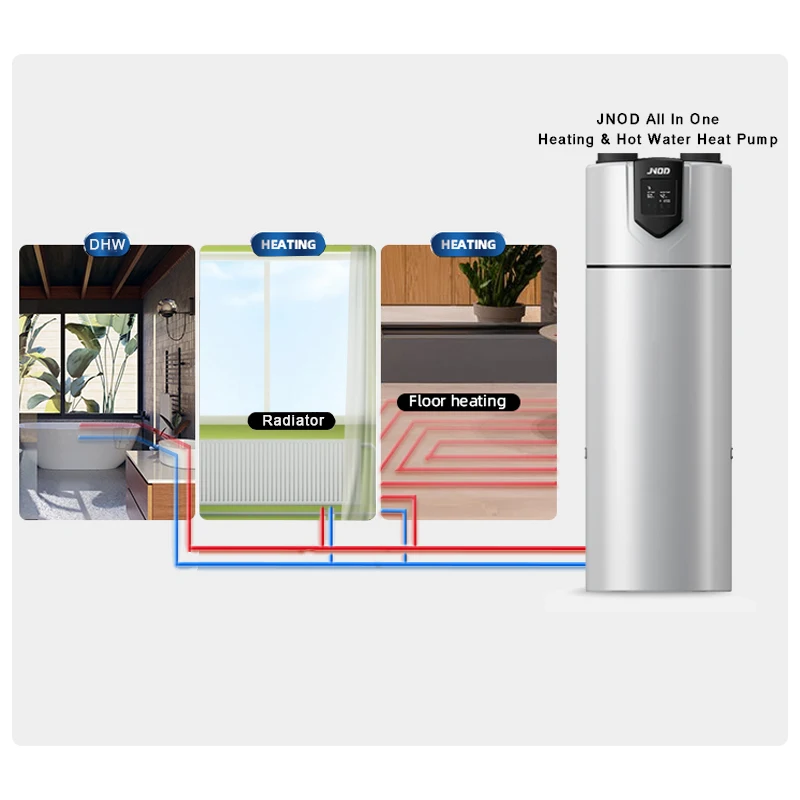 Multifunction Residential House Floor Heating & Dhw Electric Hot Water R290 Air Source Heat Pump for Winter Europe