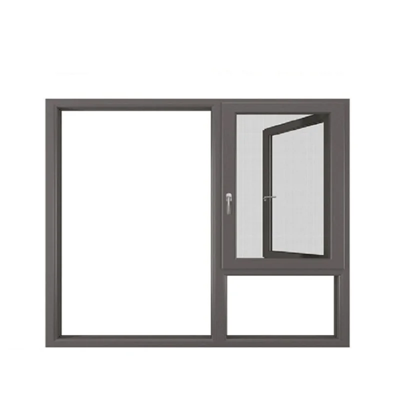 Double glazed aluminum hurricane impact windows open out soundproof glass windows energy efficient casement window for sale