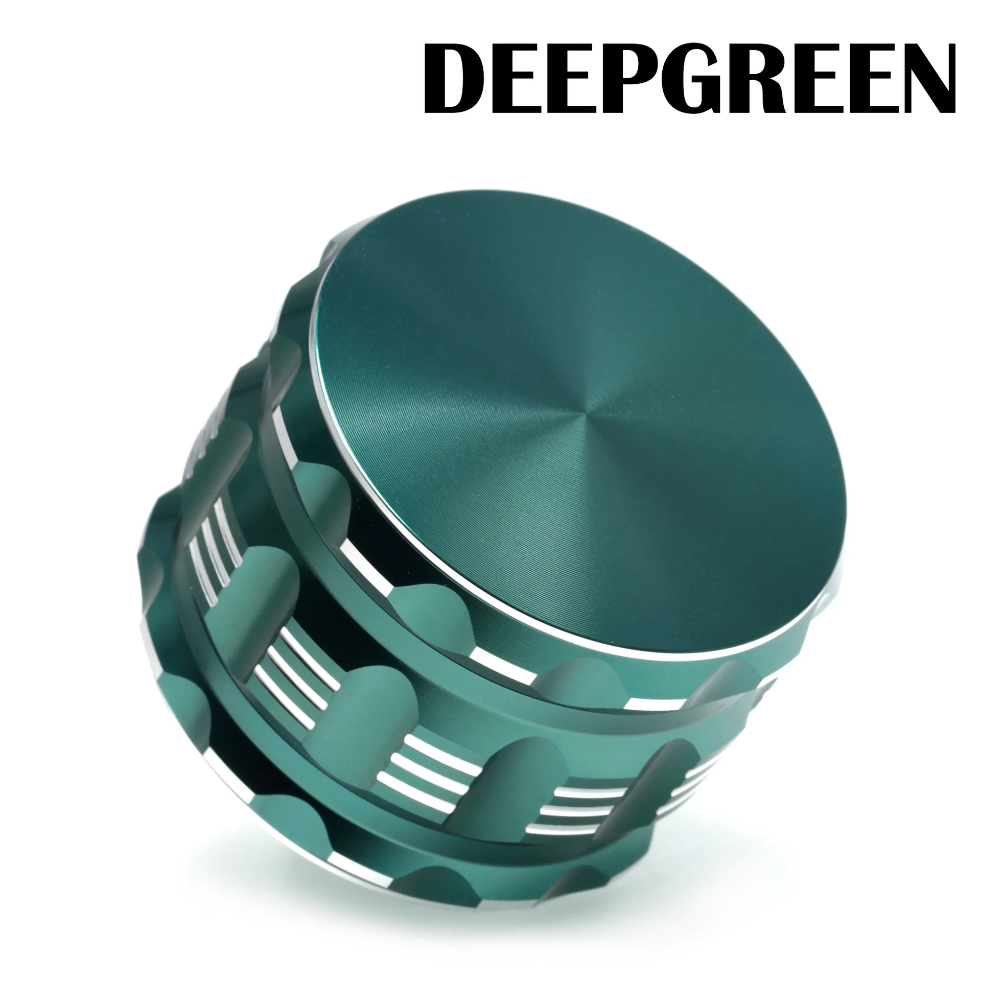 Polygon  Aluminum Alloy Grinder  Machine Aluminum 50x43mm 4 Layers Metal Herb Grinder custom logo