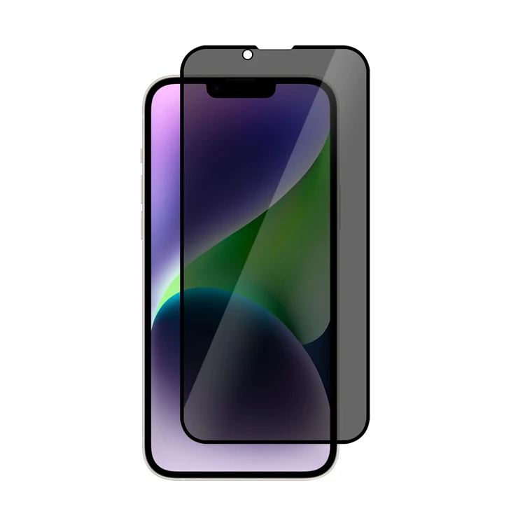 0.33 Anti spy automatic adsorption bubble free 3D 9H Tempered Glass privacy screen protector film for iPhone 14 plus 14 pro max